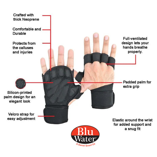 Full Life Black Cross Training Gym Glove