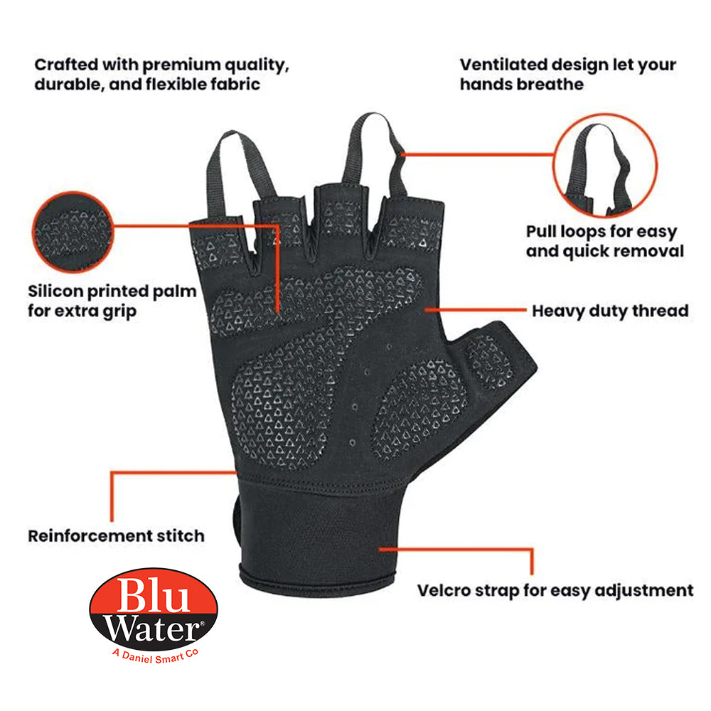 Perfect Form Black Pull Loops Weight Lifting Glove